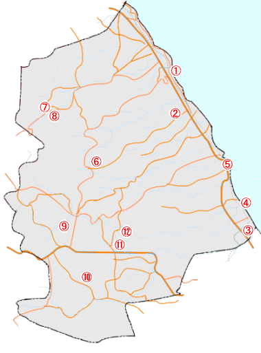 洋野町の地図